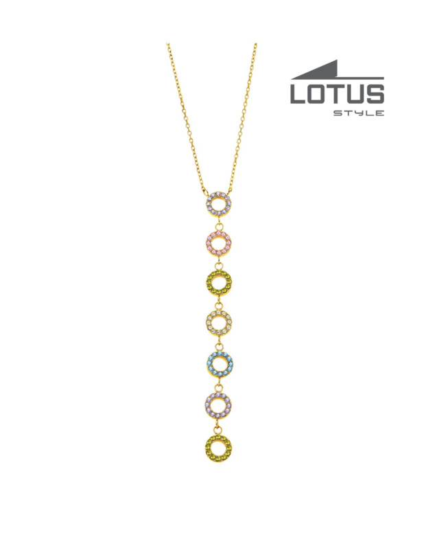 LOTUS STYLE STAINLESS STEEL NECKLACE 